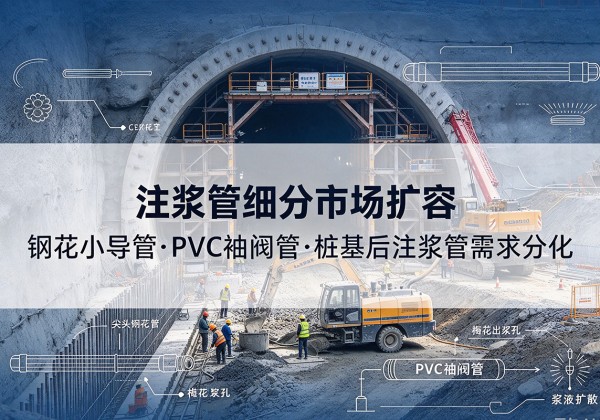 鹤山注浆管细分市场扩容，隧道钢花小导管、PVC 袖阀管、桩基后注浆管需求分化